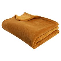 Plaid Polyester Coral Fleece 150x120cm Safran