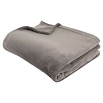 Plaid Polyester Coral Fleece 150x120cm Gris Souris
