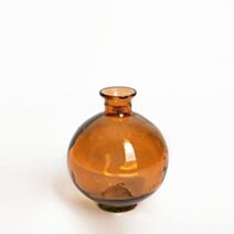 Vase Verre recyclé orange Calista Ø18x22cm - JBY CREATION