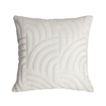 Coussin déhoussable 40x40cm Willis blanc - JBY CREATION