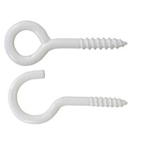 16 pitons et crochets acier plastifié 2,5x10 - INVENTIV