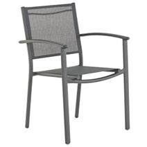 Fauteuil de jardin Pop2 Alu + Tixline Anthracite - INVENTIV