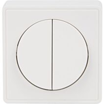 Double va-et-vient saillie Helios blanc - INVENTIV