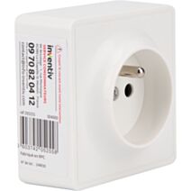 Prise saillie 2P+T Helios blanc - INVENTIV