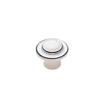 Bouton meuble Bhopal Métal Blanc ø31mm h27mm - B BEAUTY