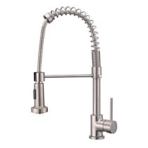 Mitigeur évier à douchette Korse façon inox  - INVENTIV