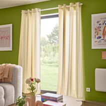 Rideau en coton Jaya écru 140x240cm - INVENTIV