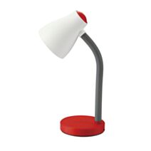 Lampe de bureau 25W bicolore blanc rouge - INVENTIV