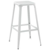 Tabouret de bar Charly blanc H76 cm - INVENTIV