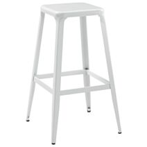 Tabouret de bar Charly blanc H76 cm - INVENTIV