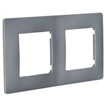 Double Plaque Finition Di-Line Zinc N°2 Gris - INVENTIV