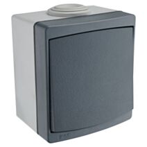 Appareillage Étanche SubLine IP54 en Saillie Bouton Poussoir Gris - INVENTIV