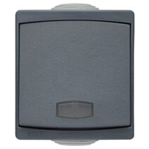 Appareillage Étanche SubLine IP54 en Saillie Bouton Poussoir Lumineux Gris - INVENTIV