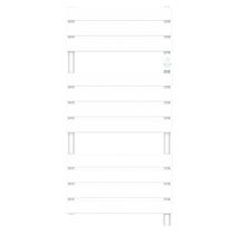 Sèche-serviette inertie fluide Isapla Barres plates 500W Blanc - INVENTIV