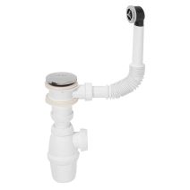 Ensemble bonde et siphon de lavabo à fermeture Quick-clac