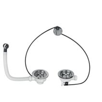 Bonde à panier Ø 90 mm pour évier 2 bacs - INVENTIV