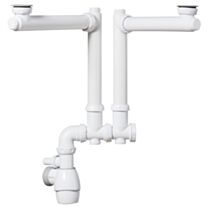 Bondes + siphon universel tout-en-un double déporté - INVENTIV