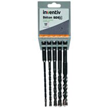 Coffret 5 forets béton SDS 160 mm - INVENTIV