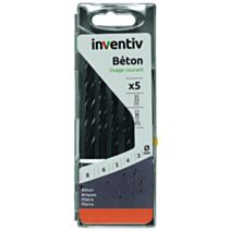 Coffret 5 forets héxagonaux Ø3-4-5-6-8 mm - INVENTIV
