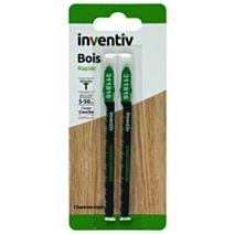 2 lames scie sauteuse T bois chantournage CP5-50 mm - INVENTIV