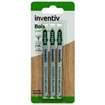 3 lames scie sauteuse T stratifié CP3-60 mm - INVENTIV