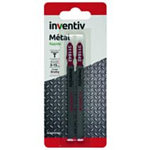 2 lames scie sauteuse T aluminium CP3-15 mm - INVENTIV