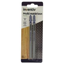 2 lames scie sauteuse T mixte CP3-100mm - INVENTIV