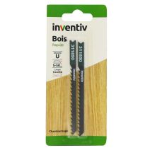 2 lames de scie sauteuse U bois chantournage CP5-50 mm - INVENTIV