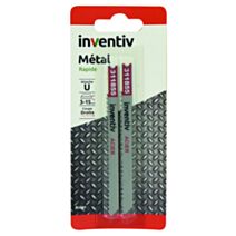 2 lames U métal acier CP 3/15 mm - INVENTIV