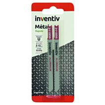 2 lames U métal alu CP 3/15 mm - INVENTIV