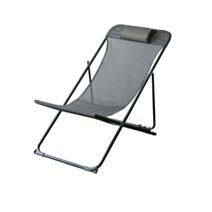 Chaise relax taupe acier/tixline - INVENTIV