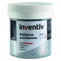 Paillettes scintillantes argent 30g - INVENTIV