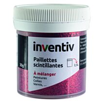 Paillettes scintillantes rouge 30g - INVENTIV