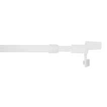 Tringle de Vitrage Ø9mm Embouts Rivet 65-110cm Blanc Mat - INVENTIV