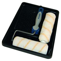 Kit peinture murs/plafonds bac+rouleau 18cm+recharge - INVENTIV