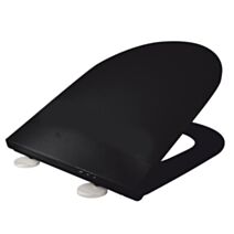 Abattant WC Flat Extra-Plat Frein de Chute Déclipsable Noir - INVENTIV