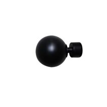 2 Embouts Barre Rideaux Boule Ø20mm Noir Mat - INVENTIV