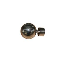 2 Embouts Barre Rideaux Boule Ø28mm Chromé Brossé - INVENTIV