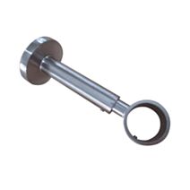 Support Mur Barre Rideaux Œil Fermé Ø28mm Chromé Brossé - INVENTIV