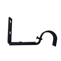 2 Supports Mur Barre Rideaux Œil Ouvert Ø28mm Noir Mat - INVENTIV