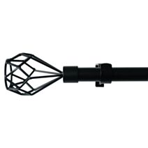 Kit extensible de barre à rideau noir 120/210cm diamètre 16/19 - INVENTIV