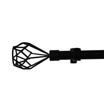 Barre Rideaux Extensible Tya Ø16-19mm 160-300cm Noir - INVENTIV