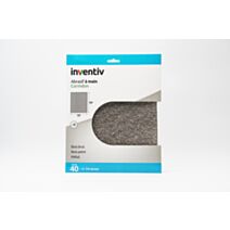 5 feuilles abrasives corindon 230x280mm grains 40 machine/main - INVENTIV
