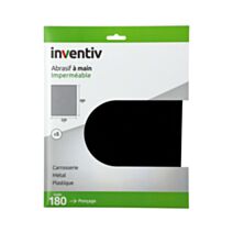5 feuilles imperméables 230x280mm grains 180 - INVENTIV