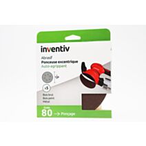 5 Disques de ponçage 6 Trous Ø150mm Grain 80 - INVENTIV