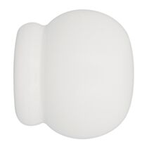 Embout de barre à rideaux anglais Ø20 à emboîter laqué blanc - INVENTIV