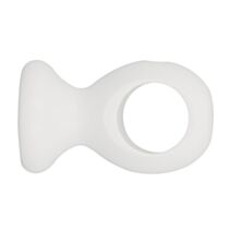 Support plafond de barre à rideau en bois Ø20 42 mm laqué blanc - INVENTIV