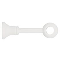 Support de barre à rideau en bois œil Ø20 70130mm laqué blanc - INVENTIV