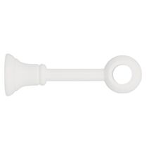 Support de barre à rideau en bois œil Ø20 70130mm laqué blanc - INVENTIV