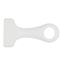 Support monobloc de barre à rideau en bois Ø20 85mm laqué blanc - INVENTIV